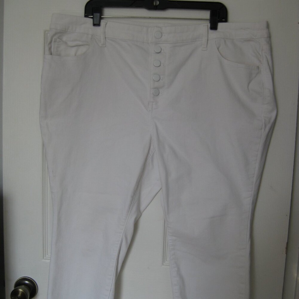 Simply Vera VERA WANG Women's White Crop Buttonfly sz 20WS
